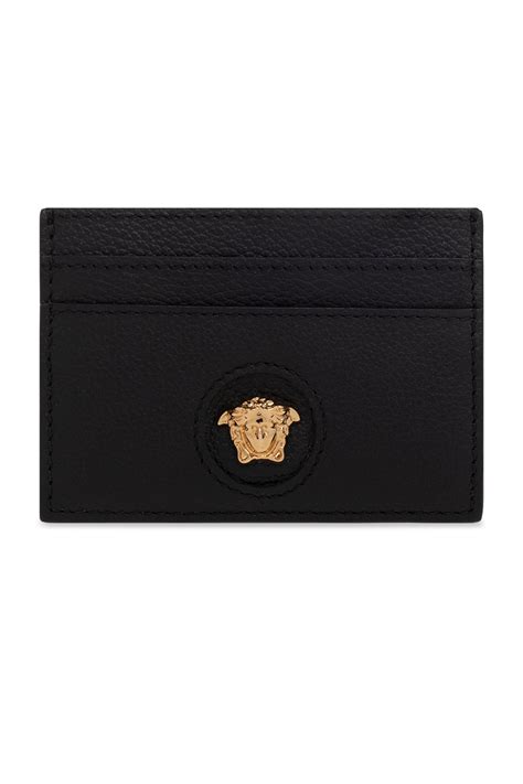 versace leather card holder